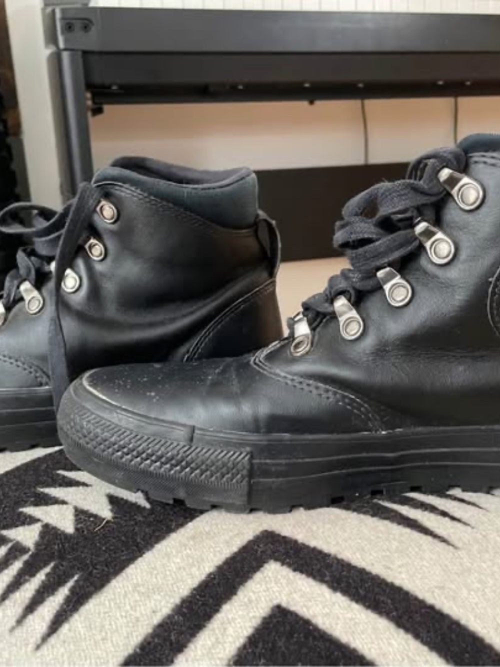 Leather Converse High Tops - Picture 2 of 5